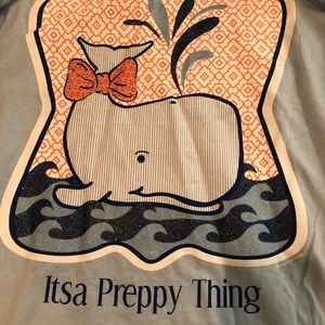 Light blue long sleeve preppy T-Shirt XL